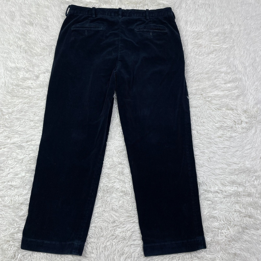 VTG Polo Ralph Lauren Pants‎ Mens 38x30 Blue Corduroy Preston Pant Cotton Casual - Picture 7 of 15
